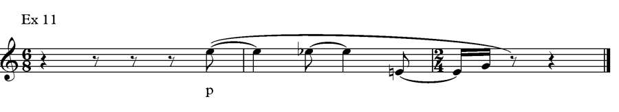 Musical score excerpt, Ex. 11