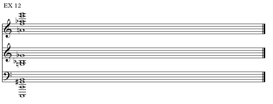 Musical score excerpt, Ex. 12