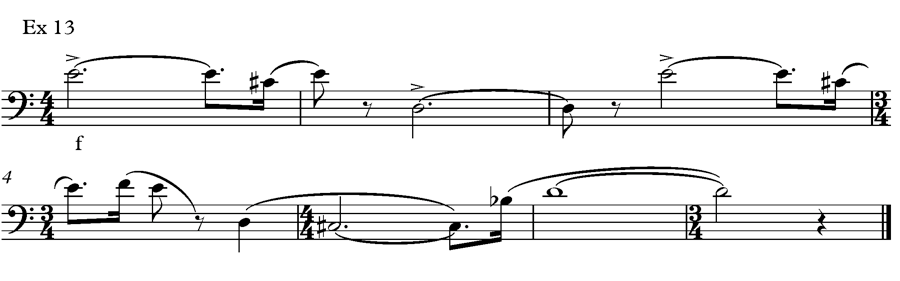 Musical score excerpt, Ex. 13
